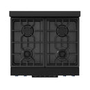 Gordon Ramsay by Thor Kitchen 3-Piece Appliance Package - 30-Inch Gas Range with Tilt Panel, 36-Inch Refrigerator, and Dishwasher in Black with Blue Trim