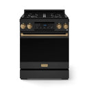 Gordon Ramsay by Thor Kitchen 30-Inch Professional Natural Gas Range with Tilt Panel Touch Control with 4.55 Cu. Ft. Self Clean Oven in Black with Bronze Trim (RSG30B-BRZ)