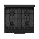Gordon Ramsay by Thor Kitchen 3-Piece Appliance Package - 30-Inch Gas Range with Liquid Propane Kit, Tilt Panel, 36-Inch Refrigerator, and Dishwasher in Black with Bronze Trim