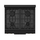 Gordon Ramsay by Thor Kitchen 3-Piece Appliance Package - 30-Inch Gas Range with Tilt Panel, 36-Inch Refrigerator, and Dishwasher in Black with Bronze Trim