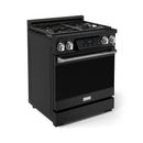 Gordon Ramsay by Thor Kitchen 30-Inch Professional Natural Gas Range with Tilt Panel Touch Control with 4.55 Cu. Ft. Self Clean Oven in Black with Stainless Steel Trim (RSG30B-SS)