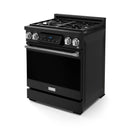Gordon Ramsay by Thor Kitchen 30-Inch Professional Natural Gas Range with Tilt Panel Touch Control with 4.55 Cu. Ft. Self Clean Oven in Black with Stainless Steel Trim (RSG30B-SS)