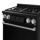 Gordon Ramsay by Thor Kitchen 3-Piece Appliance Package - 30-Inch Gas Range with Tilt Panel, 36-Inch Refrigerator, and Dishwasher in Black with Stainless Steel Trim