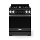 Gordon Ramsay by Thor Kitchen 3-Piece Appliance Package - 30-Inch Gas Range with Tilt Panel, 36-Inch Refrigerator, and Dishwasher in Black with Stainless Steel Trim