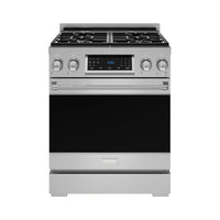 Gordon Ramsay by Thor Kitchen 30-Inch Professional Gas Range with Liquid Propane Kit, and Tilt Panel Touch Control with 4.55 Cu. Ft. Self Clean Oven in Stainless Steel (RSG30-LP)