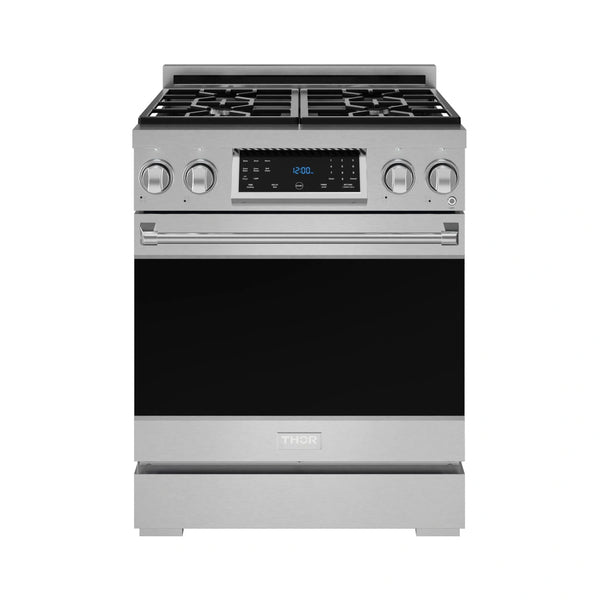 Thor Kitchen Gordon Ramsay Series 30-Inch Professional Natural Gas Range with Tilt Panel Touch Control in Stainless Steel (RSG30)