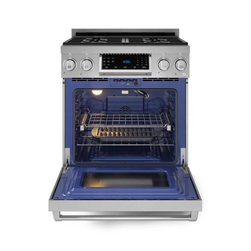 Gordon Ramsay by Thor Kitchen 3-Piece Appliance Package - 30-Inch Gas Range with Liquid Propane Kit, Tilt Panel, 36-Inch Refrigerator, and Dishwasher in Stainless Steel