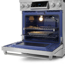 Gordon Ramsay by Thor Kitchen 3-Piece Appliance Package - 30-Inch Gas Range with Tilt Panel, 36-Inch Refrigerator, and Dishwasher in Stainless Steel