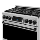 Gordon Ramsay by Thor Kitchen 3-Piece Appliance Package - 36-Inch Gas Range with Liquid Propane Kit, Tilt Panel, 36-Inch Refrigerator, and Dishwasher in Stainless Steel with Black Trim