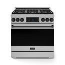 Gordon Ramsay by Thor Kitchen 36-Inch Professional Natural Gas Range with Tilt Panel Touch Control and 6.0 Cu. Ft. Self Clean Oven in Stainless Steel with Black Trim (RSG36-BLK)