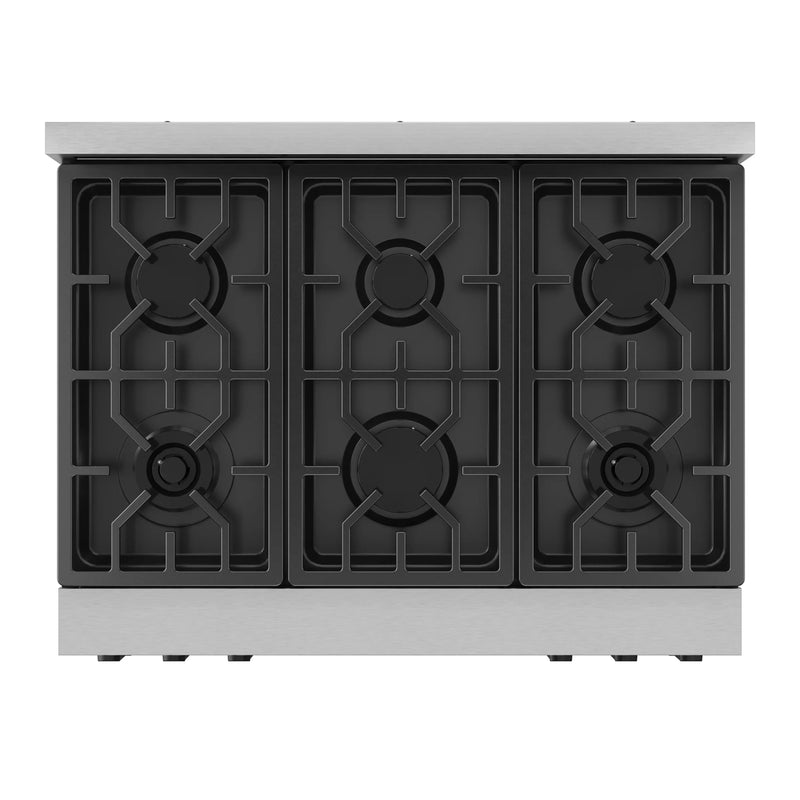 Thor Kitchen Gordon Ramsay Series 36-Inch Professional Gas Range with Tilt Panel Touch Control in Stainless Steel with Black Trim (RSG36-BLK)