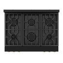 Gordon Ramsay by Thor Kitchen 36-Inch Professional Gas Range with Liquid Propane Kit, and Tilt Panel Touch Control and 6.0 Cu. Ft. Self Clean Oven in Black with Bronze Trim (RSG36B-BRZ-LP)