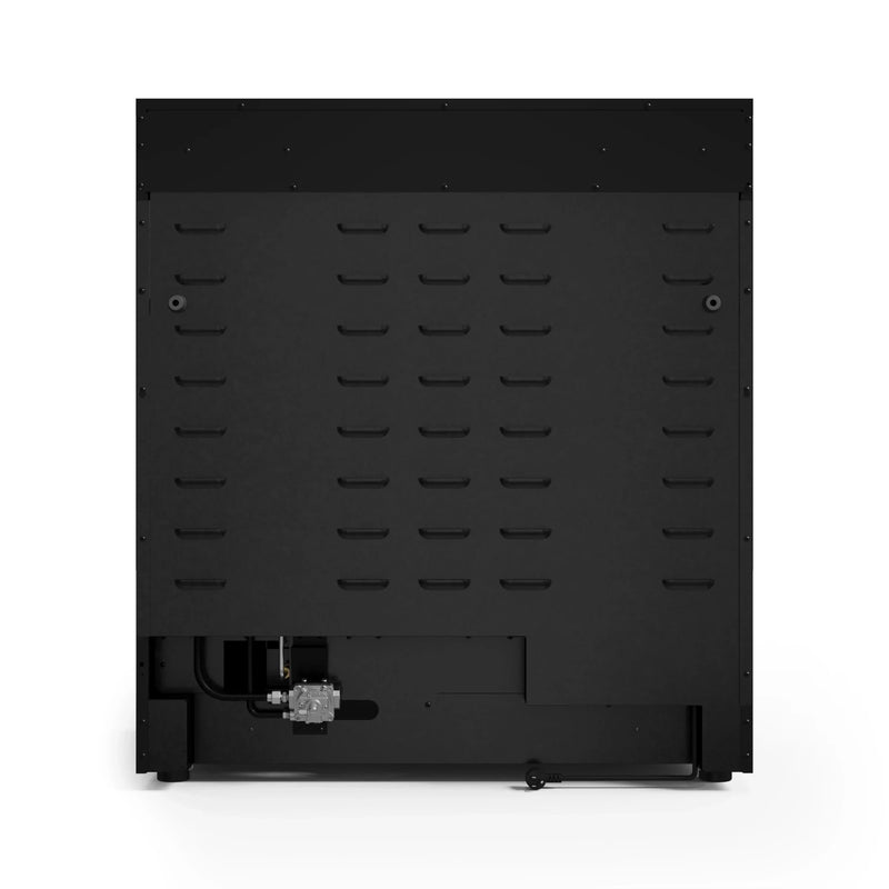 Gordon Ramsay by Thor Kitchen 3-Piece Appliance Package - 36-Inch Gas Range with Liquid Propane Kit, Tilt Panel, 36-Inch Refrigerator, and Dishwasher in Black with Rose Gold Trim