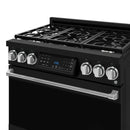 Gordon Ramsay by Thor Kitchen 36-Inch Professional Natural Gas Range with Tilt Panel Touch Control  and 6.0 Cu. Ft. Self Clean Oven in Black with Stainless Steel Trim (RSG36B-SS)