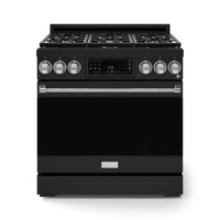 Gordon Ramsay by Thor Kitchen 36-Inch Professional Gas Range with Liquid Propane Kit, and Tilt Panel Touch Control and 6.0 Cu. Ft. Self Clean Oven in Black with Stainless Steel Trim (RSG36B-SS-LP)