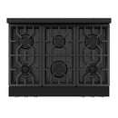Gordon Ramsay by Thor Kitchen 3-Piece Appliance Package - 36-Inch Gas Range with Liquid Propane Kit, Tilt Panel, 36-Inch Refrigerator, and Dishwasher in Black with Stainless Steel Trim