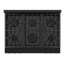 Gordon Ramsay by Thor Kitchen 3-Piece Appliance Package - 36-Inch Gas Range with Tilt Panel, 36-Inch Refrigerator, and Dishwasher in Black with Stainless Steel Trim