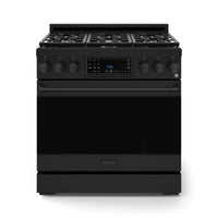 Gordon Ramsay by Thor Kitchen 36-Inch Professional Gas Range with Liquid Propane Kit, and Tilt Panel Touch Control and 6.0 Cu. Ft. Self Clean Oven in Black (RSG36B-LP)