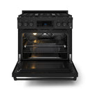 Gordon Ramsay by Thor Kitchen 36-Inch Professional Natural Gas Range with Tilt Panel Touch Control and 6.0 Cu. Ft. Self Clean Oven in Black (RSG36B)