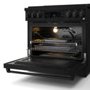 Gordon Ramsay by Thor Kitchen 36-Inch Professional Natural Gas Range with Tilt Panel Touch Control and 6.0 Cu. Ft. Self Clean Oven in Black (RSG36B)