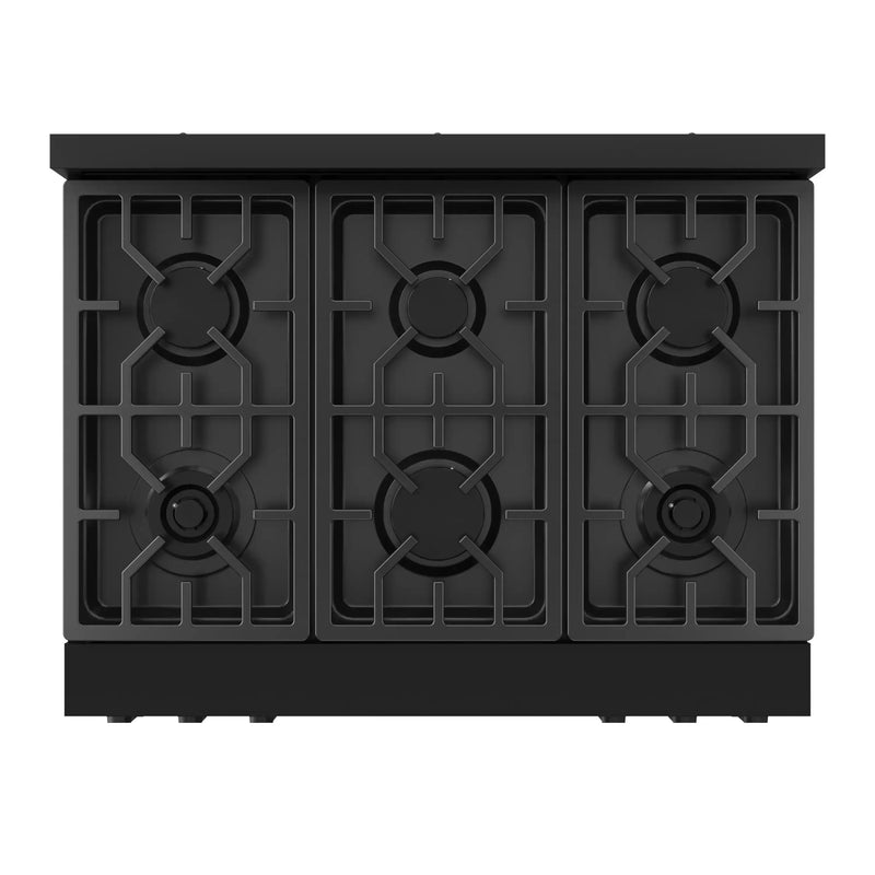 Gordon Ramsay by Thor Kitchen 3-Piece Appliance Package - 36-Inch Gas Range with Liquid Propane Kit, Tilt Panel, 36-Inch Refrigerator, and Dishwasher in Black