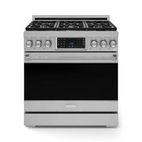 Gordon Ramsay by Thor Kitchen 36-Inch Professional Natural Gas Range with Tilt Panel Touch Control and 6.0 Cu. Ft. Self Clean Oven in Stainless Steel (RSG36)