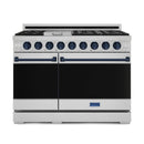 Gordon Ramsay by Thor Kitchen 3-Piece Appliance Package - 48-Inch Gas Range with Liquid Propane Kit with Double Oven, 36-Inch Refrigerator, and Dishwasher in Stainless Steel with Blue Trim