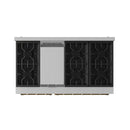 Gordon Ramsay by Thor Kitchen 48-Inch Professional Gas Range with Liquid Propane Kit and 6.8 Cu. Ft. Double Oven in Stainless Steel with Bronze Trim (RSG48E-BRZ-LP)