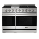 Gordon Ramsay by Thor Kitchen 3-Piece Appliance Package - 48-Inch Gas Range with Liquid Propane Kit with Double Oven, 36-Inch Refrigerator, and Dishwasher in Stainless Steel