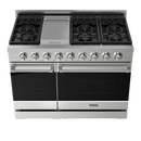 Gordon Ramsay by Thor Kitchen 3-Piece Appliance Package - 48-Inch Gas Range with Liquid Propane Kit with Double Oven, 36-Inch Refrigerator, and Dishwasher in Stainless Steel