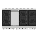 Gordon Ramsay by Thor Kitchen 3-Piece Appliance Package - 48-Inch Gas Range with Double Oven, 36-Inch Refrigerator, and Dishwasher in Stainless Steel