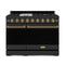 Thor Kitchen Gordon Ramsay Series 48-Inch Professional Natural Gas Range with Double Oven in Black with Bronze Trim (RSG48EB-BRZ)
