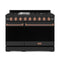 Gordon Ramsay by Thor Kitchen 48-Inch Professional Natural Gas Range with Double Oven in Black with Rose Gold Trim (RSG48EB-RSG)