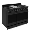 Gordon Ramsay by Thor Kitchen 48-Inch Professional Natural Gas Range with 6.8 Cu. Ft. Double Oven in Black (RSG48EB)