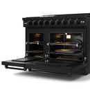 Gordon Ramsay by Thor Kitchen 48-Inch Professional Natural Gas Range with 6.8 Cu. Ft. Double Oven in Black (RSG48EB)