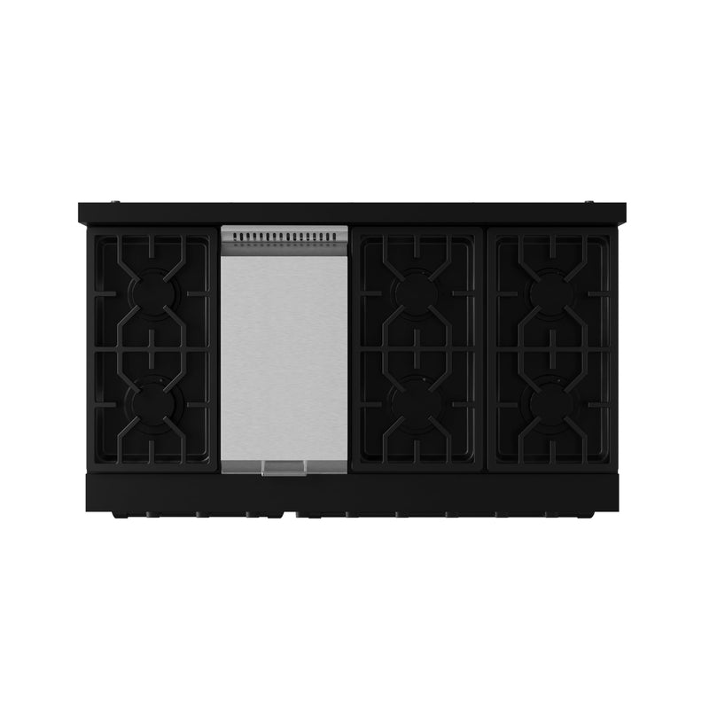 Thor Kitchen Gordon Ramsay Series 48-Inch Professional Natural Gas Range with Double Oven in Black (RSG48EB)
