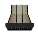 FORNO Ambassador 36-Inch Range Hood in Black with 427 CFM, 3 speeds, Dishwasher  Safe  Baffle filters, LED Lights and Remote Control (FRHWM5099-36CPBLK)