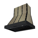 FORNO Ambassador 36-Inch Range Hood in Black with 427 CFM, 3 speeds, Dishwasher  Safe  Baffle filters, LED Lights and Remote Control (FRHWM5099-36CPBLK)
