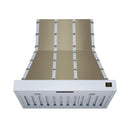 FORNO Ambassador 36-Inch Range Hood in White with 427 CFM, 3 speeds, Dishwasher  Safe  Baffle filters, LED Lights and Remote Control (FRHWM5099-36CPWHT)