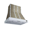 FORNO Ambassador 36-Inch Range Hood in White with 427 CFM, 3 speeds, Dishwasher  Safe  Baffle filters, LED Lights and Remote Control (FRHWM5099-36CPWHT)