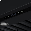 FORNO Ambassador 48-Inch Range Hood in Black with 304 CFM, 3 speeds, Dishwasher  Safe  Baffle filters, LED Lights and Remote Control (FRHWM5099-48CPBLK)