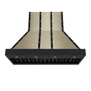 FORNO Ambassador 48-Inch Range Hood in Black with 304 CFM, 3 speeds, Dishwasher  Safe  Baffle filters, LED Lights and Remote Control (FRHWM5099-48CPBLK)