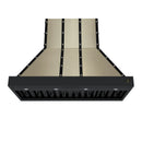 Forno Ambassador 48-Inch Range Hood in Black with 304 CFM, 3 speeds, Dishwasher Safe Baffle filters, LED Lights and Remote Control (FRHWM5099-48CPBLK)