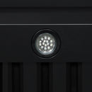 FORNO Ambassador 48-Inch Range Hood in Black with 304 CFM, 3 speeds, Dishwasher  Safe  Baffle filters, LED Lights and Remote Control (FRHWM5099-48CPBLK)
