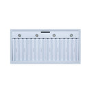 FORNO Ambassador 48-Inch Range Hood in White with 304 CFM, 3 speeds, Dishwasher  Safe  Baffle filters, LED Lights and Remote Control (FRHWM5099-48CPWHT)