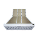 Forno Ambassador 48-Inch Range Hood in White with 304 CFM, 3 speeds, Dishwasher Safe Baffle filters, LED Lights and Remote Control (FRHWM5099-48CPWHT)