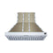 FORNO Ambassador 48-Inch Range Hood in White with 304 CFM, 3 speeds, Dishwasher  Safe  Baffle filters, LED Lights and Remote Control (FRHWM5099-48CPWHT)