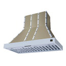 FORNO Ambassador 48-Inch Range Hood in White with 304 CFM, 3 speeds, Dishwasher  Safe  Baffle filters, LED Lights and Remote Control (FRHWM5099-48CPWHT)