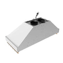 Forno Venezia 48-Inch Wall Mounted Range Hood with Touch Controls and Baffle Filters in White with Antique Brass Handle (FRHWM5503-48WHT)