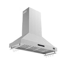 Forno Venezia 48-Inch Wall Mounted Range Hood with Touch Controls and Baffle Filters in Stainless Steel (FRHWM5503-48)